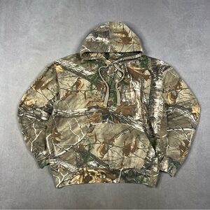 Realtree Camo Pullover Hoodie in Brown and Green